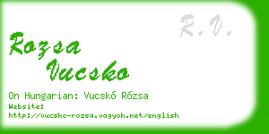 rozsa vucsko business card